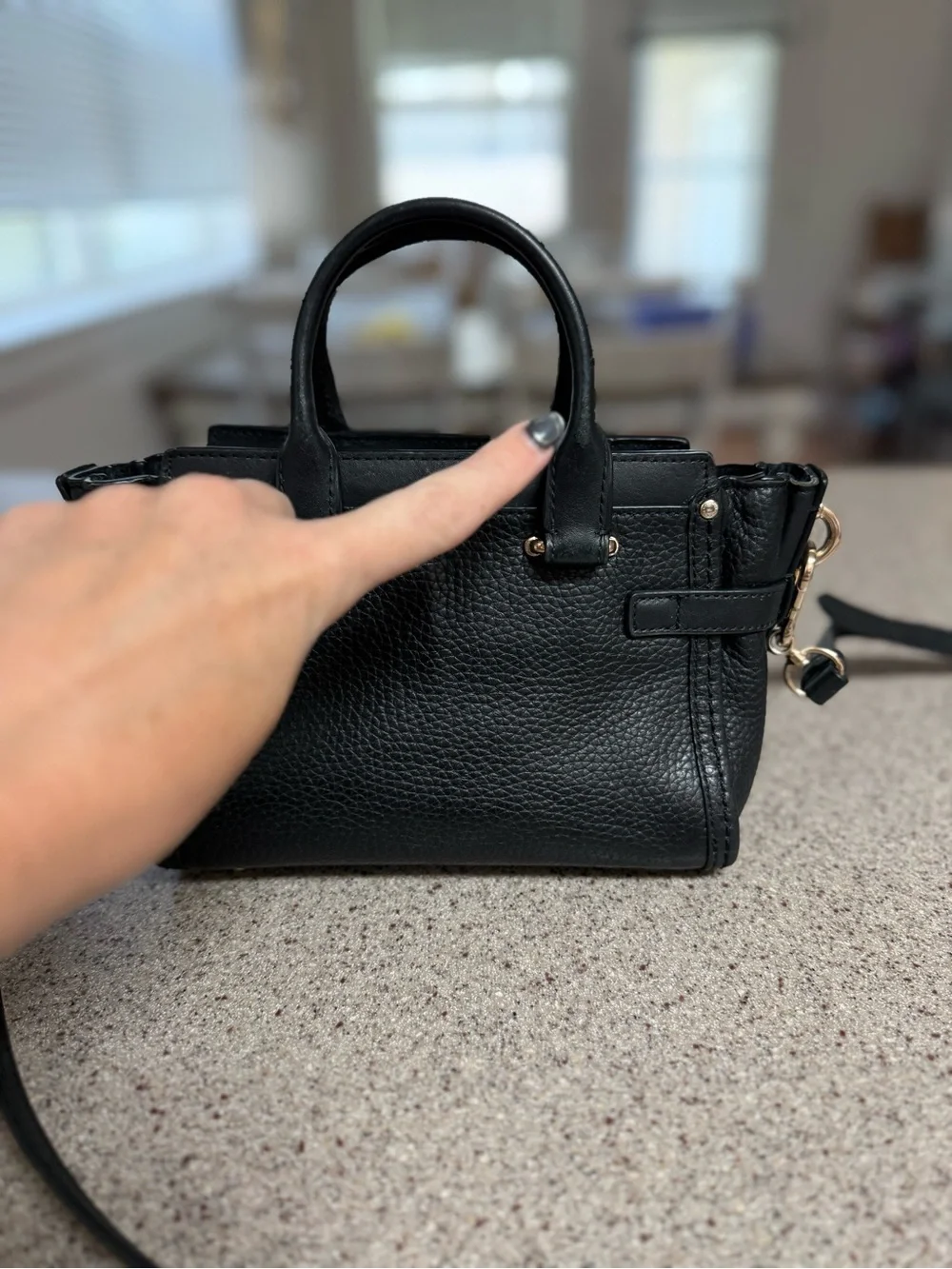 Coach Swagger 20 Pebble Leather Double Turnlock Purse